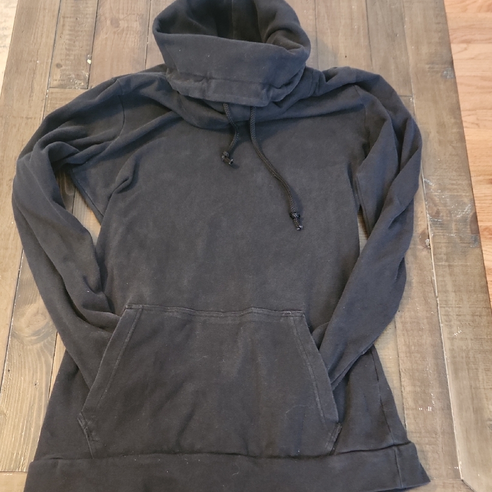 Lily And Lottie Cowl Neck Long Sleeve Black Sweater
